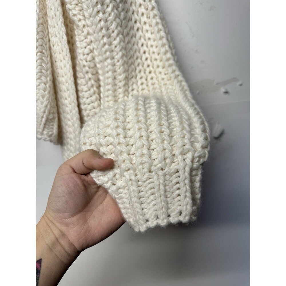 Wild Fable Women's Open Knit Chunky Cozy Cardigan White  Size Large - Picture 5 of 8